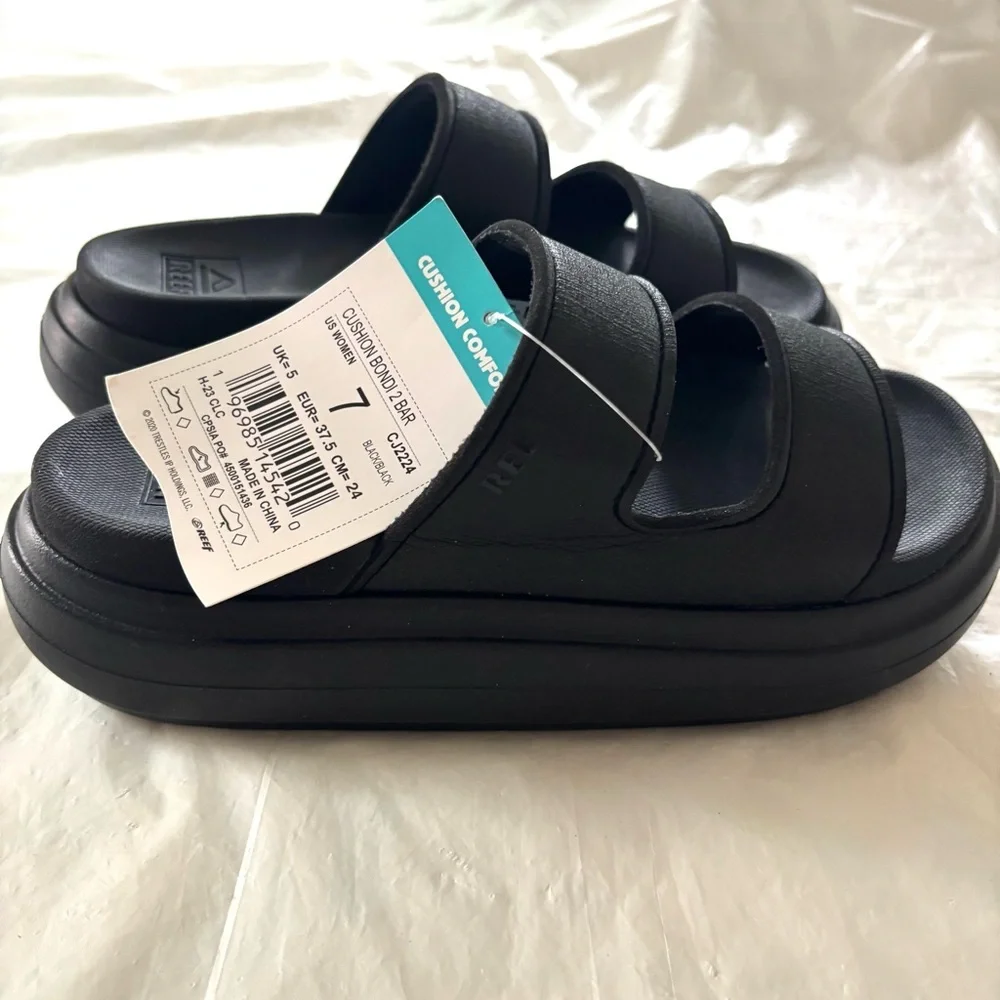 NWT Reef Oasis Double Up Slide Cushion Sandals SZ 7